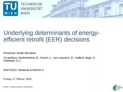 Underlying determinants of energy-efficient retrofit (EER) decisions