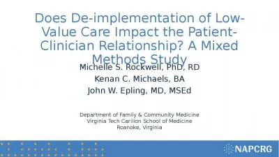 Does De-implementation of Low-Value Care Impact the Patient-Clinician Relationship? A