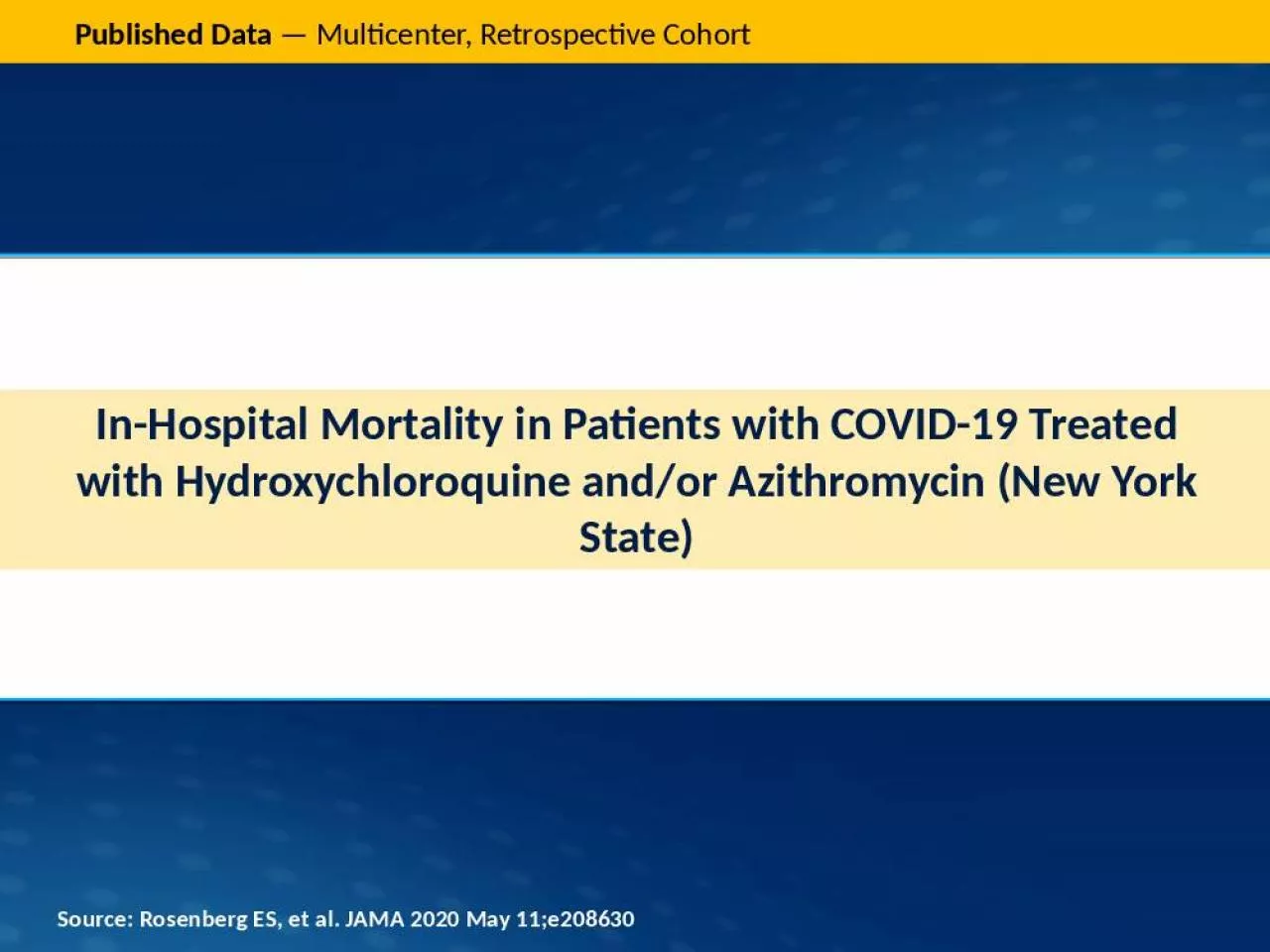 PPT-In-Hospital Mortality in Patients with COVID-19 Treated with Hydroxychloroquine and/or