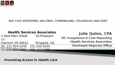 RHC  COST REPORTING: VACCINES, COMMINGLING, TELEHEALTH, BAD DEBT