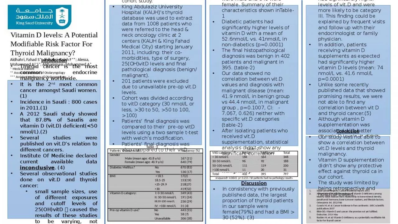 PPT-Introduction Thyroid cancer is the most common endocrine malignancy worldwide.