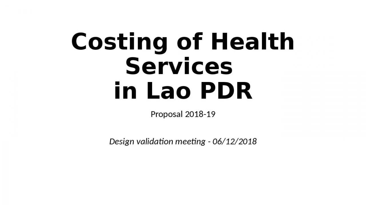 PPT-Costing of Health Services