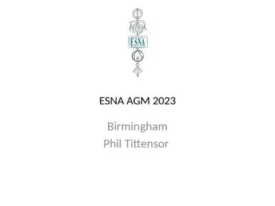 ESNA AGM 2023 Birmingham