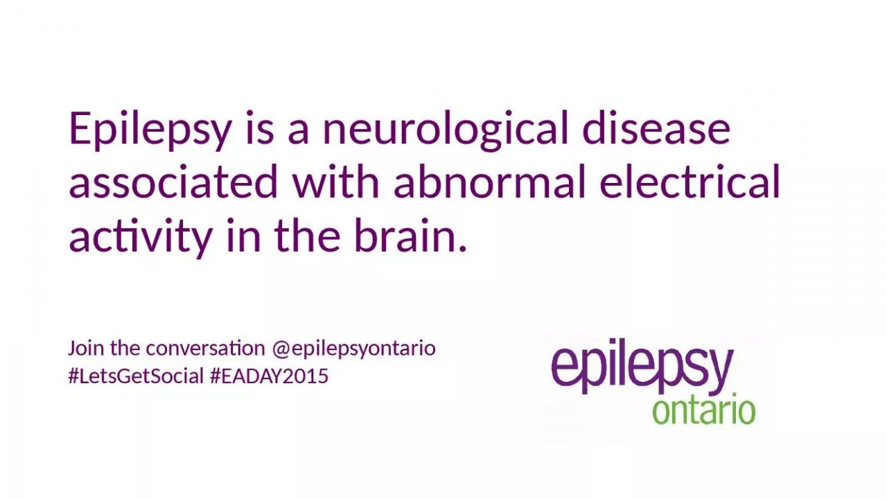 PPT-Epilepsy is a neurological