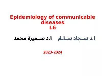 Epidemiology of communicable diseases