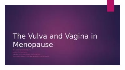 The Vulva and Vagina in Menopause