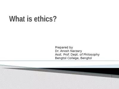 What  is ethics ? Prepared by