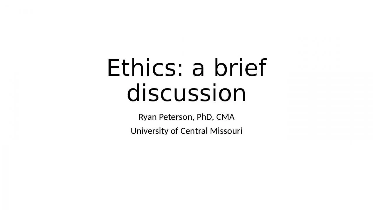 PPT-Ethics: a brief discussion