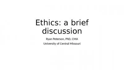 Ethics: a brief discussion