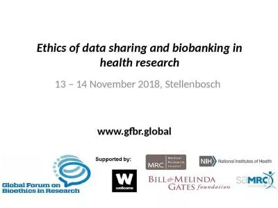 Ethics of data sharing and biobanking in health research