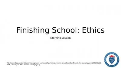 Finishing School: Ethics