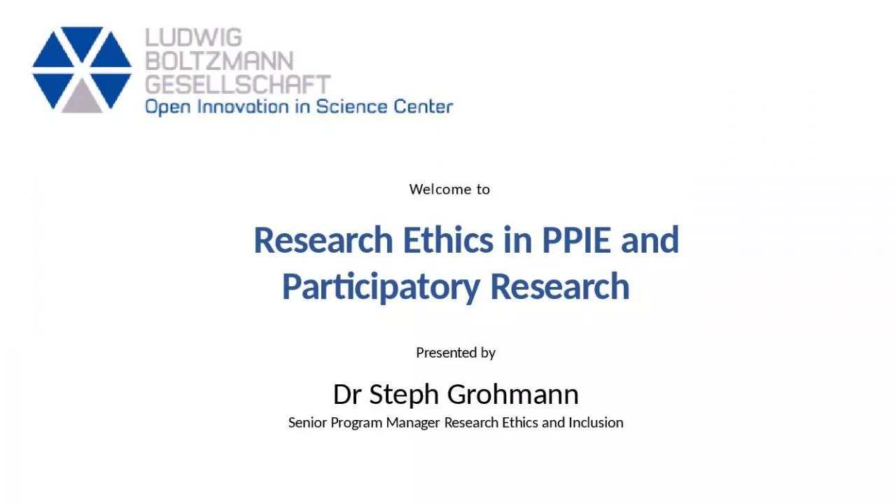 PPT-Welcome to Research Ethics