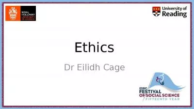 Dr Eilidh Cage Ethics How do we define ethics?