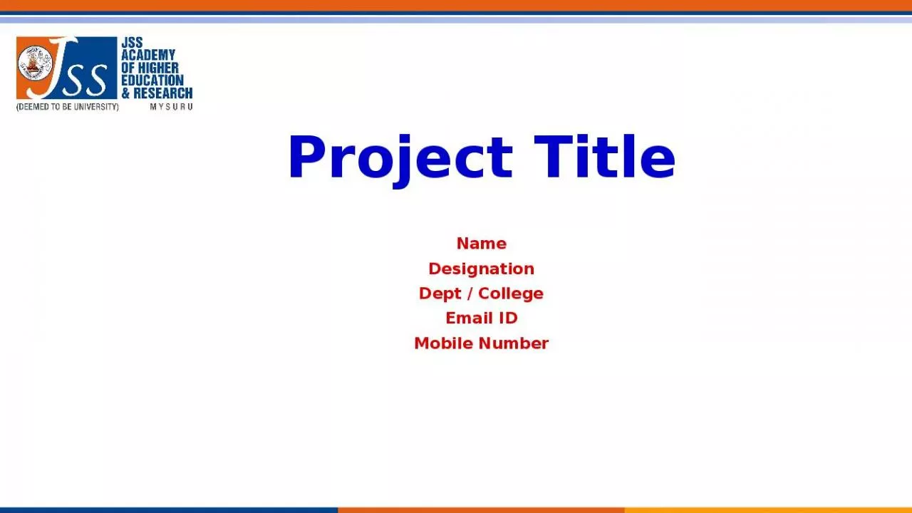 PPT-Project Title Name Designation