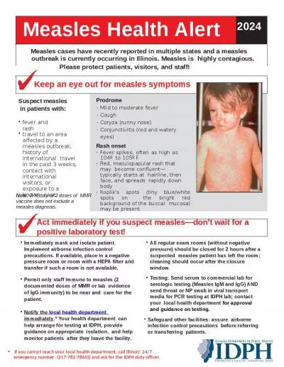 Measles   Health   Alert