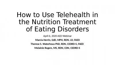 How to Use Telehealth in the Nutrition Treatment of Eating Disorders