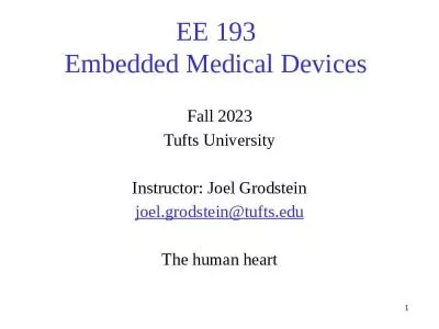 EE 193 Embedded Medical Devices