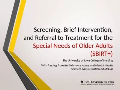 Screening, Brief Intervention, and Referral to Treatment for the