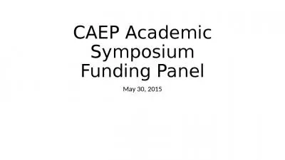 CAEP Academic Symposium Funding Panel