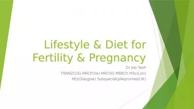 Lifestyle & Diet for Fertility & Pregnancy