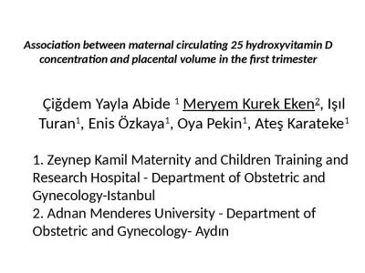 Association   between   maternal