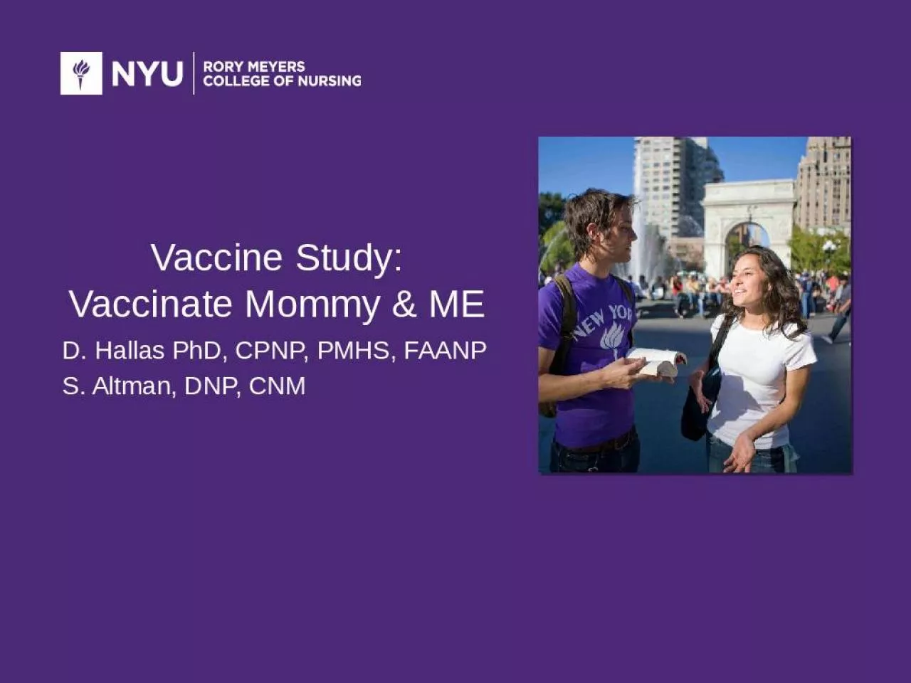 PPT-Vaccine Study: Vaccinate Mommy & ME