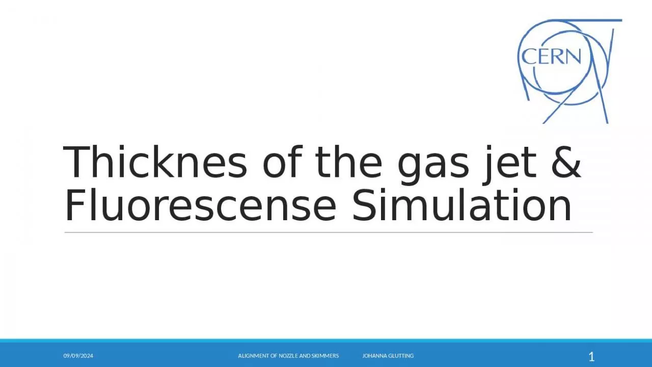 PPT-Thicknes of the gas jet &