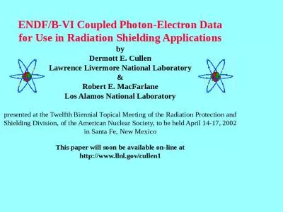 ENDF/B-VI Coupled Photon-Electron Data