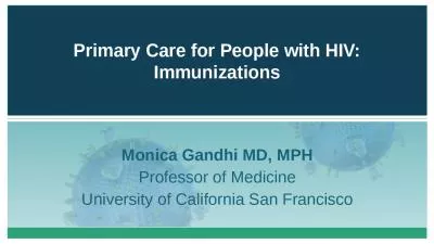 Primary Care for People with HIV: Immunizations