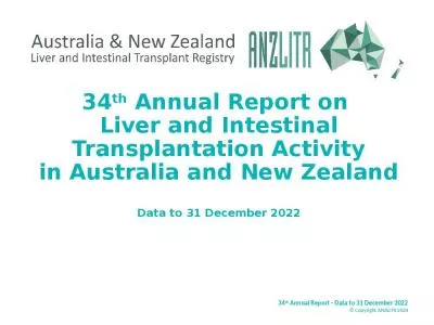 34 th  Annual Report on