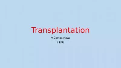 Transplantation V. Žampachová