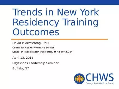 Trends in New York Residency Training Outcomes