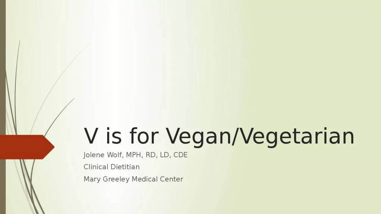 PPT-V is for Vegan/Vegetarian