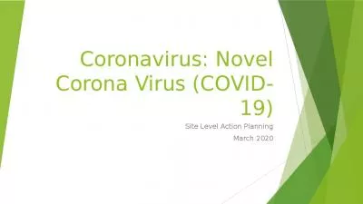 Coronavirus: Novel Corona Virus (COVID-19)