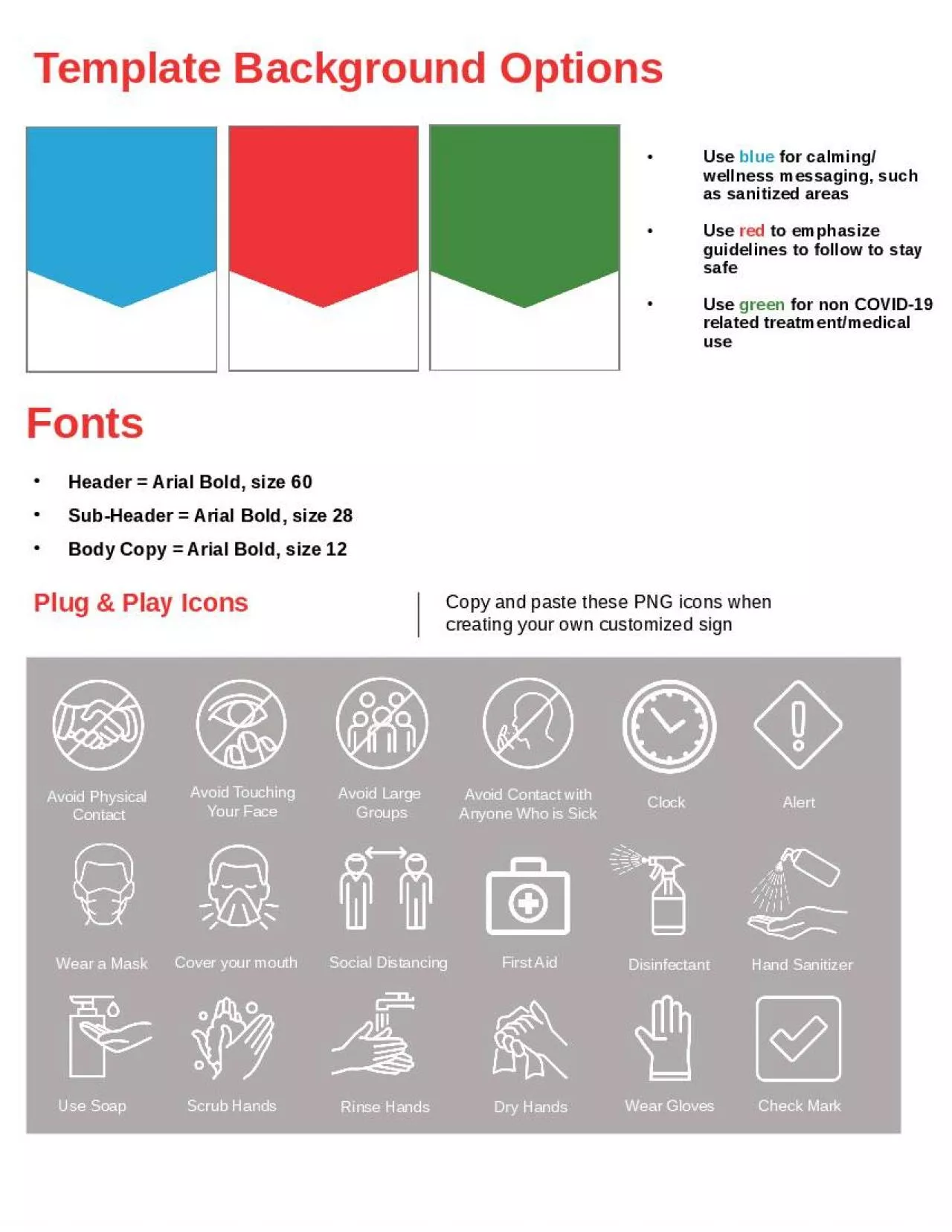 PPT-Plug & Play Icons Template Background Options