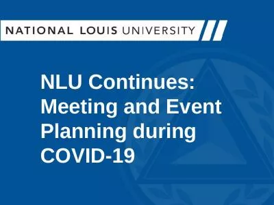 NLU Continues: Meeting and Event Planning