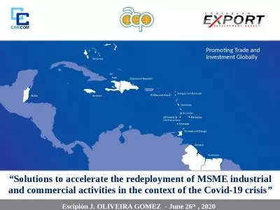 “ Solutions to accelerate the redeployment of MSME industrial and commercial activities in the co