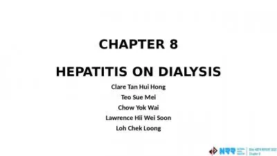 CHAPTER 8 HEPATITIS ON DIALYSIS