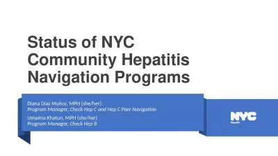 Status of NYC Community Hepatitis Navigation Programs