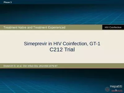 Simeprevir  in  HIV Coinfection,