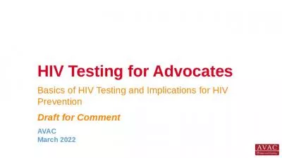 HIV Testing for Advocates