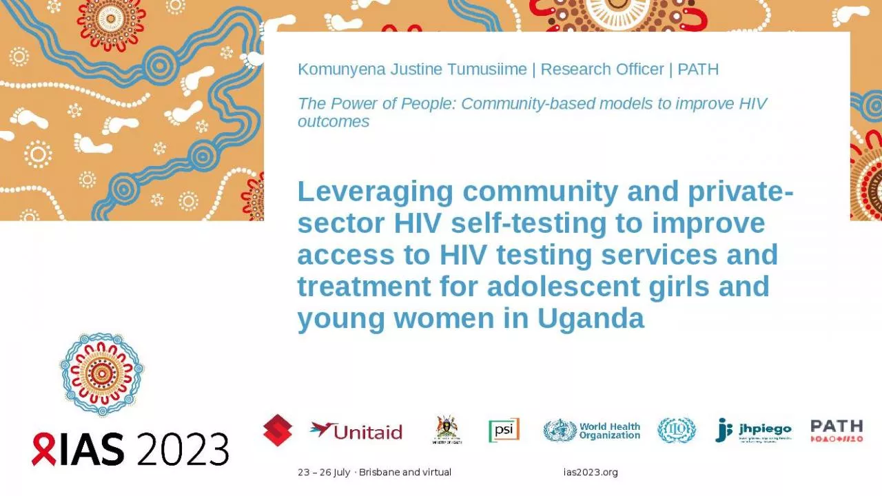 PPT-Leveraging community and private-sector HIV self-testing to improve access to HIV testing