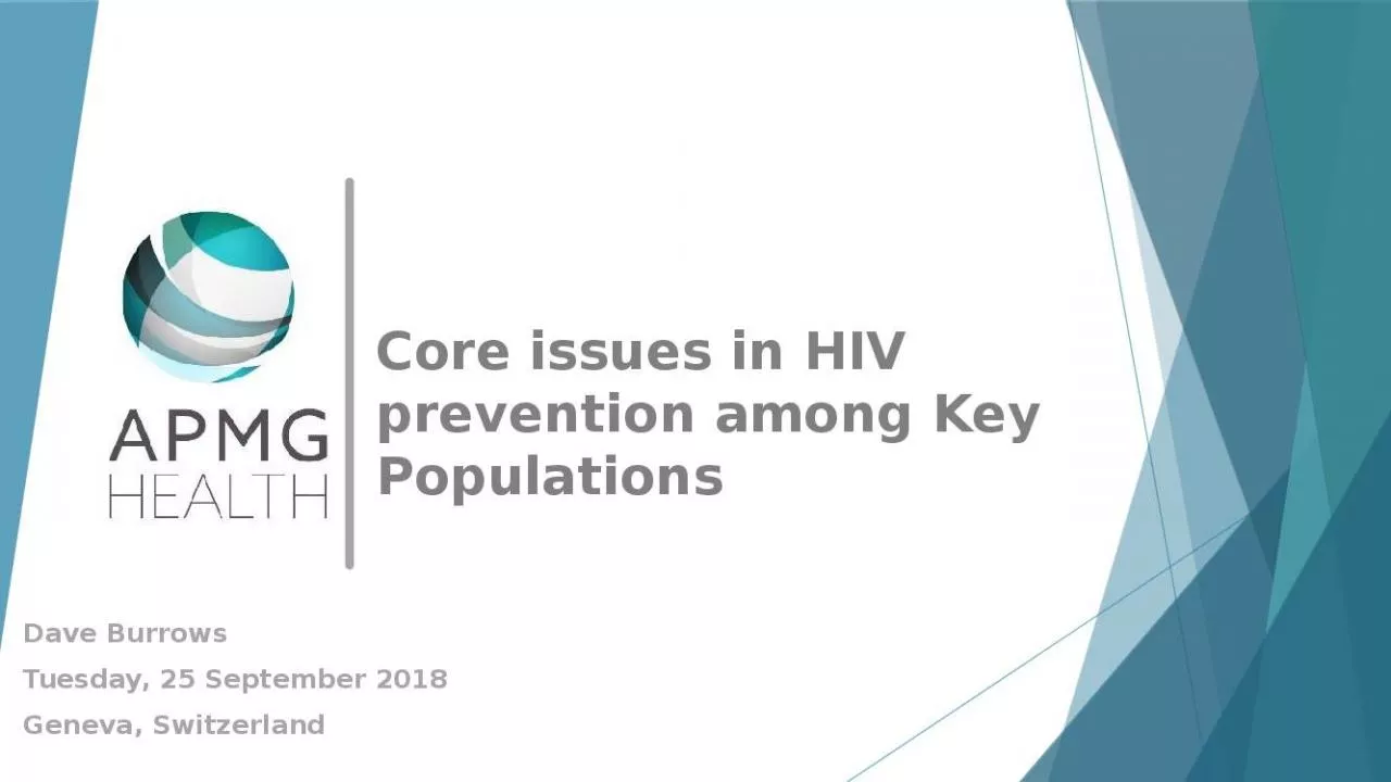 PPT-Core issues in HIV prevention among Key Populations