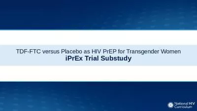 TDF-FTC versus Placebo as HIV PrEP for Transgender Women