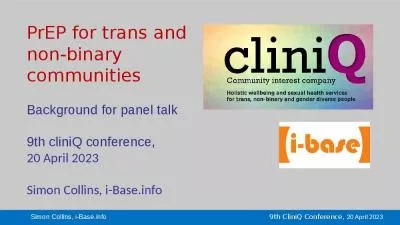 PrEP for trans and  non-binary communities