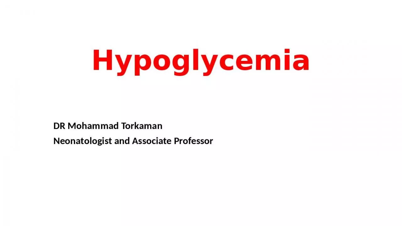 PPT-H ypoglycemia DR Mohammad