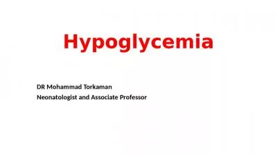 H ypoglycemia DR Mohammad