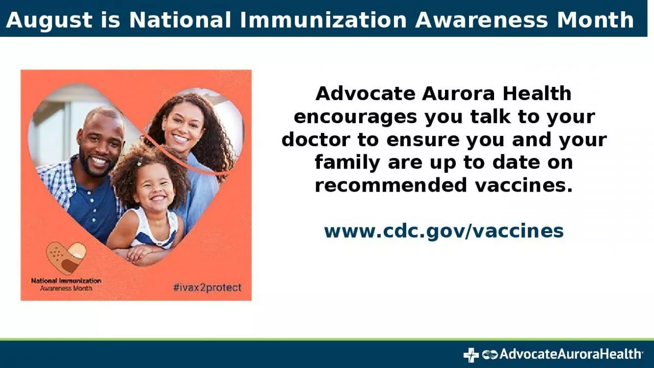 PPT-August is National Immunization Awareness Month