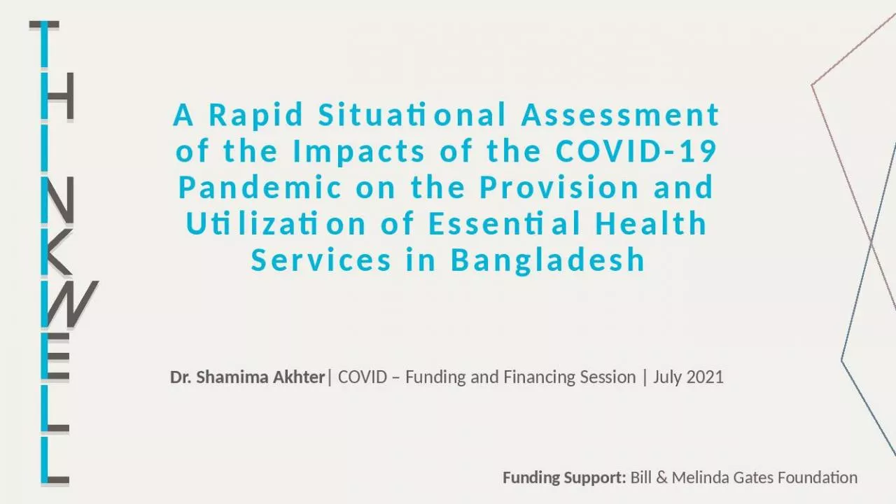 PPT-A Rapid Situational Assessment of the Impacts of the COVID-19 Pandemic on the Provision