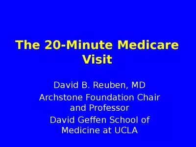 The 20-Minute Medicare Visit